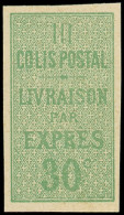 ** COLIS POSTAUX  (N° Et Cote Maury) - 26   30c. Vert, NON DENTELE, TB, Yvert N°31 - Ungebraucht