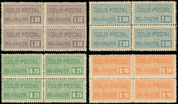 ** COLIS POSTAUX  (N° Et Cote Maury) - 42/45 Majoration, La Série En BLOCS De 4, TB, Yvert N°77/80 - Neufs