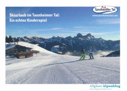 AK Österreich Tannheim Tannheimer Tal Winter Abfahrtspiste Abfahrtsläufer Hütte - Tannheim