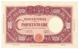 500 LIRE BARBETTI GRANDE C TESTINA BI REPUBBLICA ITALIANA 22/07/1946 QSPL - Sonstige & Ohne Zuordnung