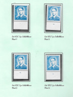 Belgium -  Marchand  7 Bfrs  4 X Plaatnummers 1 - 4 Cat 1575   -- ZIE Scans - 1961-1970