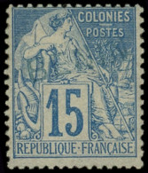 * BENIN 6A : 15c. Bleu, Surcharge BLEUE, TB. J - Other & Unclassified