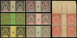 * MARTINIQUE Lot De 6 PAIRES Mill. TB Et ** N°45 BLOC De 4 Sans Mill., Un Angle Arrondi - Autres & Non Classés