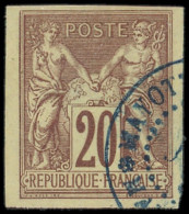 MAYOTTE CG N°34 : 20c. Brun, Obl. Càd Bleu MAYOTTE, TTB - Sonstige & Ohne Zuordnung