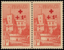 ** MONACO 208a : +1f. Sur 1f. Rouge, "+" Cassé Tenant à Normal, R Et TB - Unused Stamps