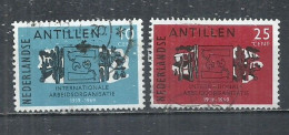 NETHERLANDS ANTILLES 1960 - 50th ANNIVERSARY OF I.L.O - CPL.SET - USED OBLITERE GESTEMPELT USADO - OIT