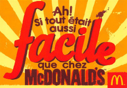 McDONALD'S 1 Rue Gustave Eiffel Guyancourt Si Tout était Aussi Facile Que Chez Mc DO 60 (scan Recto Verso)KEVREN0768 - Guyancourt