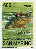 728980 HINGED SAN MARINO 1985 CAMPEONATOS DEL MUNDO DE PESCA - Gebraucht