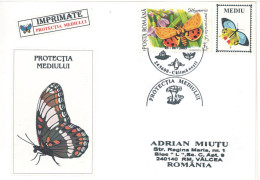 CV 29 - 636 BUTTERFLY, Romania - Cover - Used - 2003 - Lettres & Documents