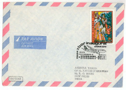 CV 29 - 15-a AIRPLANE, Fly Bucuresti Delhi - Cover - Used - 1994 - Lettres & Documents