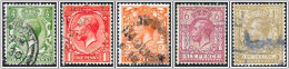 KGV 1912-24 Royal Cypher 5 X  Various Sg351-396 Used Hrd2a - Ungebraucht