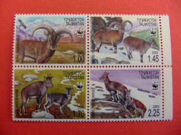 111 TAJIKISTAN 2005 / WWF El Bharal O Oveja Azul Del Himalaya O Naur YVERT 296 / 299 ** MNH - Gibier