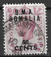 SOMALIA -OCC. INGLESE - 50C./6D - USATO (YVERT 16 - MICHEL 7 - SS 16) - Somalia