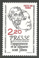 351 France Yv 2143 Liberté Presse Freedom Of Press MNH ** Neuf SC (2143-1c) - Other & Unclassified