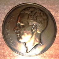 BELGIQUE Médaille Leopold III - 75e Anniversaire De La Fondation Des Ets MEERSMANS 1863-1938 Signée V. MICHEL - Unternehmen