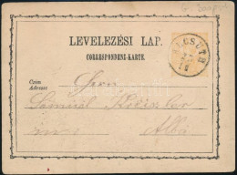 ~1871 2kr Díjjegyes Levelezőlap / PS-card "ALCSÚTH" (Gudlin 300 P) - Sonstige & Ohne Zuordnung