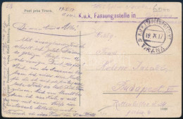 1917 Tábori Posta Levelezőlap "K.u.K. Fassungsstelle In Tirana" , "K.u.K. ETAPPENPOSTAMT / TIRANA" - Sonstige & Ohne Zuordnung