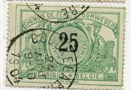 D080 COUCKELAERE    POSTSTEMPEL  OP SPOORWEGZEGEL N°18 - Afgestempeld