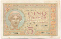 Madagaszkár 1937-1947. 5Fr "706 W.1284" T:F Szép Papír Madagascar 1937-1947. 5 Francs "706 W. 1284" C:F Fine Paper - Non Classés
