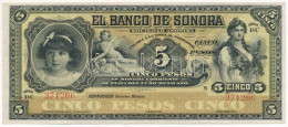 Mexikó / Sonora DN (1911) 5P "DU 371266" T:AU Mexico / Sonora ND (1911) 5 Pesos "DU 371266" C:AU Krause P#S419 - Non Classés