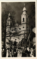 T2 1943 Csíksomlyó, Sumuleu Ciuc; Kegytemplom Búcsú Idején. Andory Aladics Zoltán Mérnök Felvétele / Pilgrimage Church,  - Unclassified