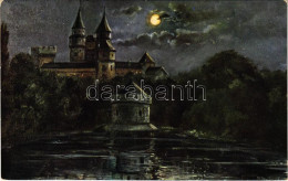 T2/T3 1940 Bajmócfürdő, Bojnické Kúpele (Bajmóc, Bojnice); Vár Este / Castle At Night / Bojnicky Hrad (fl) - Ohne Zuordnung