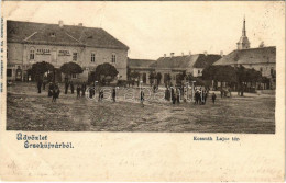 T3 1901 Érsekújvár, Nové Zámky; Kossuth Lajos Tér, Szálloda Az Arany Oroszlánhoz, üzletek. Conlegner J. és Fia Kiadása / - Unclassified