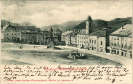 T2/T3 1902 Körmöcbánya, Kremnitz, Kremnica; Fő Tér, Gyógyszertár. Braun Ármin Kiadása / Main Square, Pharmacy (kis Szaka - Ohne Zuordnung