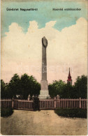 T2/T3 1939 Nagysalló, Tekovské Luzany, Tekovské Sarluhy; Honvéd Emlékszobor. Donáth Fülöp Kiadása / Military Monument (E - Ohne Zuordnung