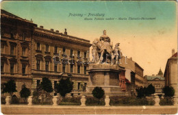 T3 1918 Pozsony, Pressburg, Bratislava; Mária Terézia Szobor / Maria Theresia-Monument / Monument (kopott Sarkak / Worn  - Non Classés