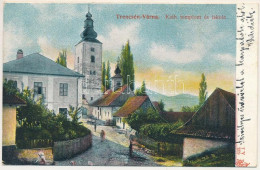 T2/T3 1905 Várna, Trencsán-Várna, Varín; Katolikus Templom és Iskola. Feitzinger Ede 1904/14. 633. A.J. / Catholic Churc - Non Classés