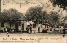 T2/T3 1905 Dálya, Dalja, Dalj (Erdőd, Erdut); Planinska Ulica / Weinberg-Strasse / Utca, Josef Krausz üzlete és Saját Ki - Non Classés