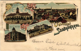 * T3 1900 Szabadka, Subotica; Városháza, Városi Népiskola, Postahivatal. Heumann Mór Kiadása / Town Hall, School, Post O - Non Classés