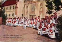 T3 1911 Hrvatske Narodne Nosnje / Costumes Nationaux Croates / Croatian Folklore (szakadások / Tears) - Non Classés