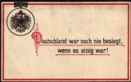 T3 Deutschland War Noch Nie Besiegt Wenn Es Einig War! / WWI German Propaganda, A.S.B. Serie 301. (EB) - Non Classés