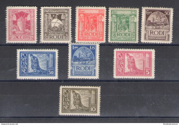 1929 Egeo , Serie Pittorica , Dentellata 11 , N° 3/11 , 9 Valori , MNH** Certif - Egeo