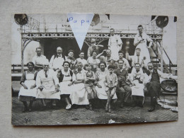 CARTE PHOTO - SCENE ANIMEE : Fête - 1932 - Recepciones