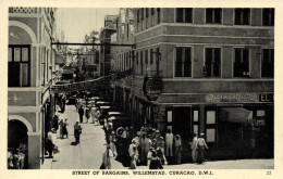 Curacao, D.W.I., WILLEMSTAD, Street Of Bargains (1930s) Mathews Postcard - Curaçao