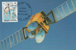 Cartes Maximun - WALLIS ET FUTUNA - 1989 - N°387 : Télécommunications - Cartoline Maximum