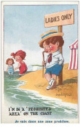 ILLUSTRATEURS.n°23444.DONALD MC GILL.JE SUIS DANS UNE ZONE PROHIBEE.PLAGE LADIES ONLY - Mc Gill, Donald