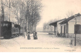 77    .    N° 203444    .      DONNEMARIE EN MONTOIS   .    LA GARE ET LE TRAMWAY - Donnemarie Dontilly