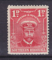 Southern Rhodesia 1924 Mi. 2, 1P. King George V. M. Marinenmütze, MH* (2 Scans) - Rhodésie Du Sud (...-1964)