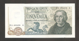 Italia - Banconota Non Circolata AUNC Da 5000 Lire "Colombo 2° Tipo" P-102a - 1971 #19 - 5.000 Lire