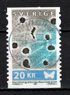 Sweden 2007 - Papillon, Détail Aile  - Used - Gebraucht