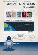 BELGIUM 2004 TINTIN LIMITED ADDITION FIRST DAY SHEET CANCELED SHEET PRINTED ONLY 750 PCS - Brieven En Documenten