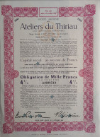 Ateliers Du Thiriau - 1943 - Bois-d'Haine - Obligation - Other & Unclassified