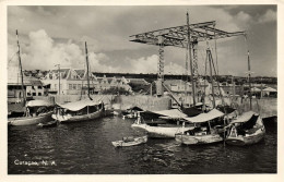 Curacao, N.A, WILLEMSTAD, Schooner Harbor, Bridge (1950s) Holl. Boekh. 8 RPPC 1 - Curaçao