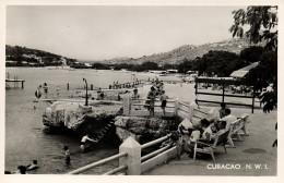 Curacao, N.A, WILLEMSTAD, Piscadera Bay Beach (1950s) Salas RPPC Postcard - Curaçao