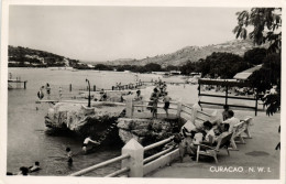 Curacao, N.A, WILLEMSTAD, Piscadera Bay Beach (1952) Salas RPPC Postcard - Curaçao