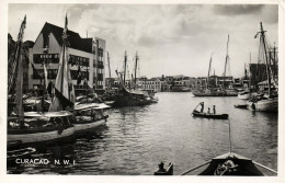 Curacao, N.A, WILLEMSTAD, Schooner Traffic, Harbor (1950s) Salas RPPC Postcard 1 - Curaçao